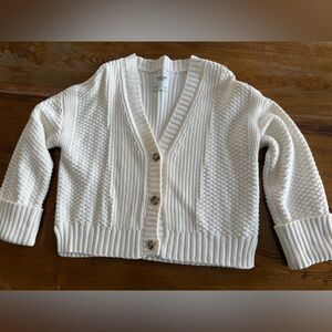 Abercrombie & Fitch Cream Textured Cardigan